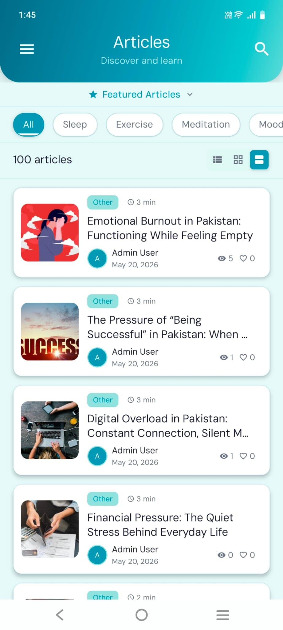 FikrLess app specialist screen